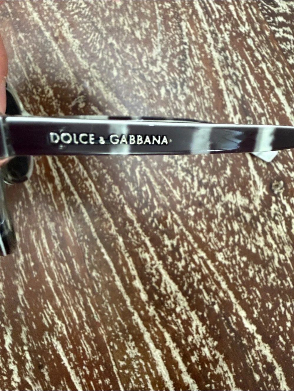 Dolce & Gabbana Black and White Marbled Sunglasses